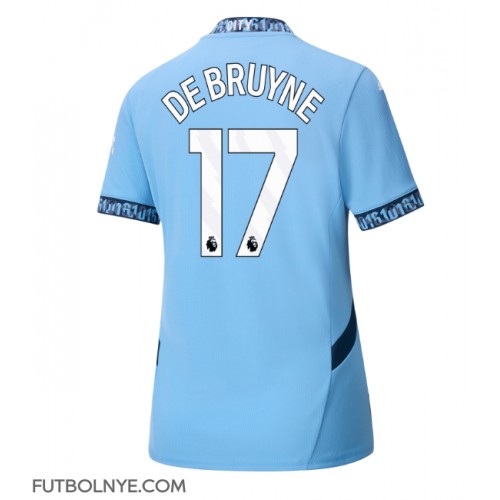 Camiseta Manchester City Kevin De Bruyne #17 Primera Equipación para mujer 2024-25 manga corta